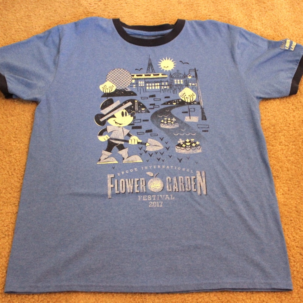 DISNEY FLOWER & GARDEN 2017 LARGE T-SHIRT